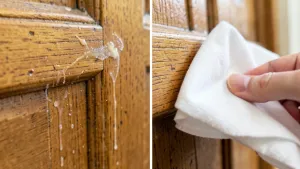 Jak usunąć klej z drzwi po folii