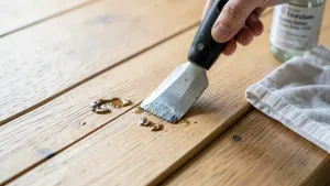 Jak usunąć klej z podłogi drewnianej