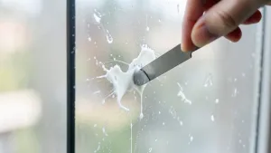 Jak usunąć klej z szyby okiennej