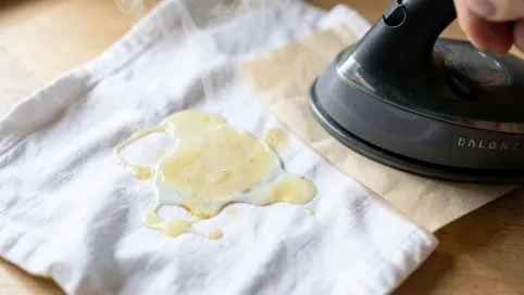 Jak usunąć klej z ubrania żelazkiem