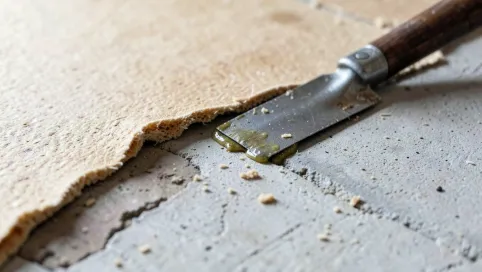 Jak usunąć starą wykładzinę na kleju