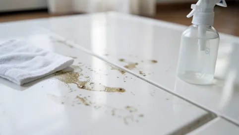 Jak usunąć tłuste plamy z paneli podłogowych