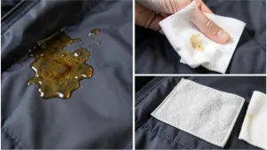 Jak usunąć żywicę z kurtki ortalionowej