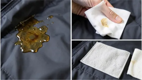 Jak usunąć żywicę z kurtki ortalionowej