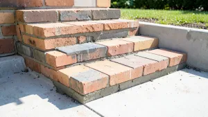 Jak wykonać schody z kostki brukowej na betonie