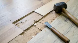 Jak wymienić panel podłogowy na środku pokoju