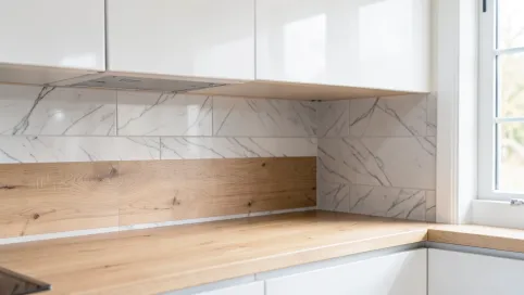 Jakie Płytki Do Białej Kuchni Z Drewnianym Blatem