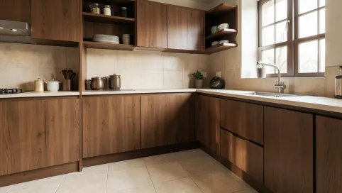 Jakie płytki do brązowych mebli