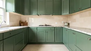 Jakie płytki do zielonych mebli kuchennych