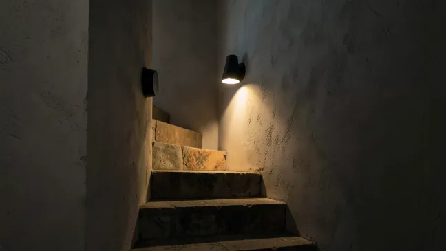 Kinkiet na klatkę schodową czarny