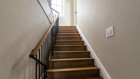 Klatka schodową w domu jednorodzinnym