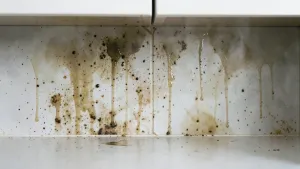 laminat między szafkami w kuchni