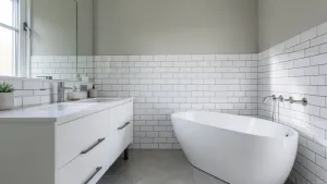 Łazienka płytki do połowy ściany