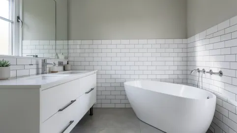 Łazienka płytki do połowy ściany