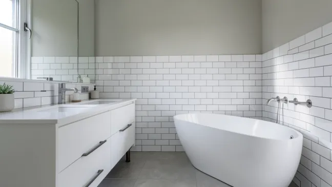 Łazienka płytki do połowy ściany