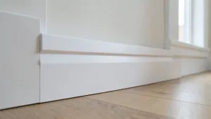 Listwa cokół do schodów biały