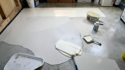 Malowanie posadzki w garażu
