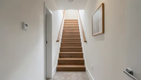 Mały przedpokój ze schodami