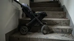 Mandat za wózek na klatce schodowej