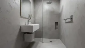 Matowe płytki do małej łazienki