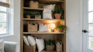 Miejsce pod schodami w salonie