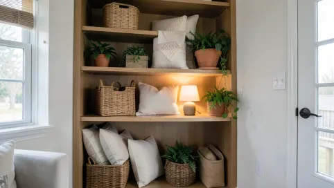 Miejsce pod schodami w salonie