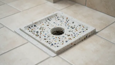 Montaż Brodzika Z Konglomeratu Na Płytkach