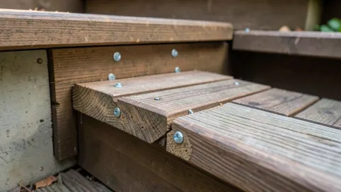 Montaż deski kompozytowej na schodach