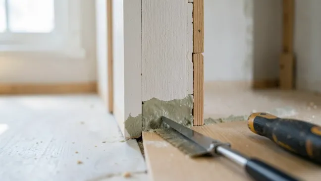 Montaż paneli podłogowych na ścianie na klej