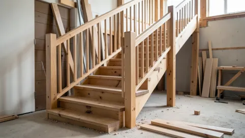 Montaż schodów drewnianych