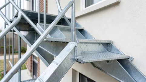 Montaż schodów metalowych zewnętrznych