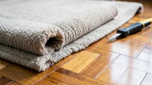 Montaż wykładziny dywanowej na parkiecie