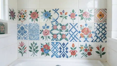 naklejki na kafelki łazienkowe