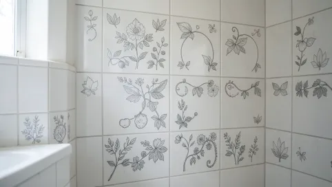 Naklejki na płytki w łazience