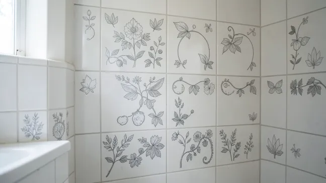 Naklejki na płytki w łazience