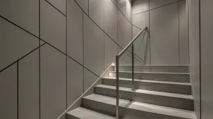 Nowoczesna lamperia na klatce schodowej