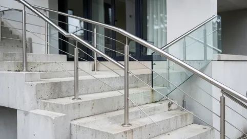 Nowoczesne balustrady na schody zewnętrzne