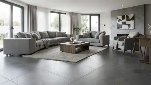 Nowoczesne płytki podłogowe do salonu