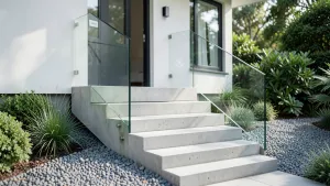 Nowoczesne schody wejściowe do domu
