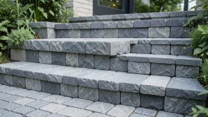 Nowoczesne schody z kostki brukowej