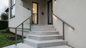 Nowoczesne schody zewnętrzne do domu
