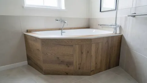 Obudowa Wanny Płytkami Drewnopodobnymi