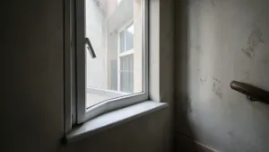 Okno na klatce schodowej poziome