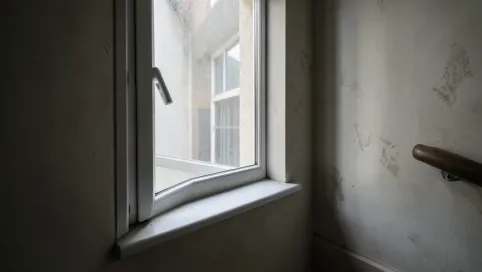 Okno na klatce schodowej poziome