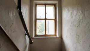 Okno na klatce schodowej w domu