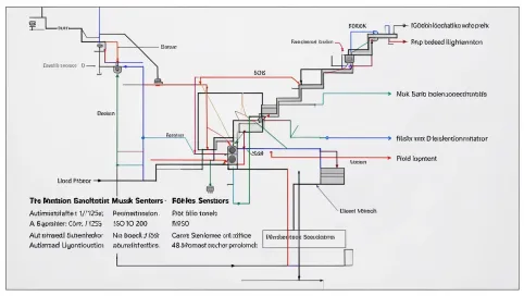 Oświetlenie schodowe z czujnikiem ruchu i zmierzchu schemat