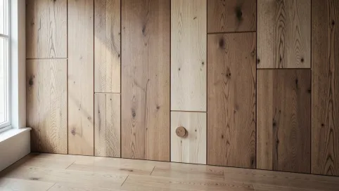 Panele podłogowe na ścianie aranżację