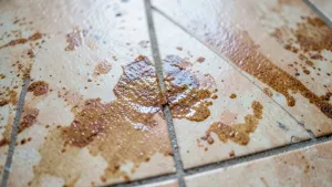 Plamy na płytkach podłogowych