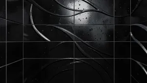 Płytki 3D do łazienki czarne