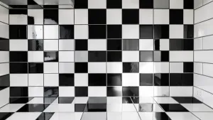 Płytki białoczarne do kuchni